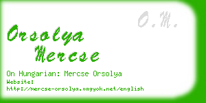 orsolya mercse business card